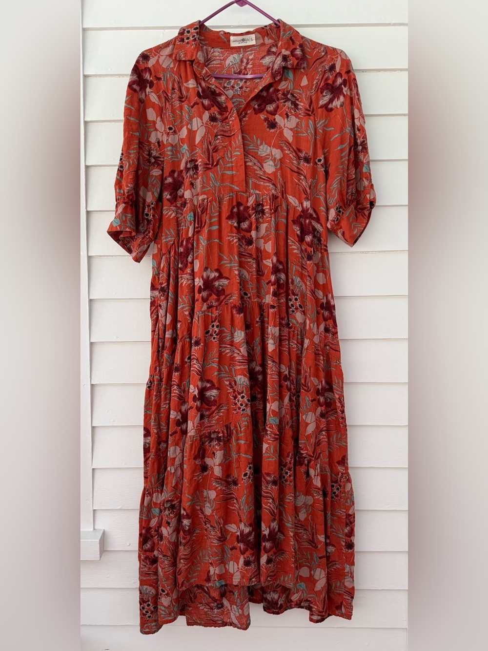 Natural Life | Floral Tiered Maxi Dress Size L